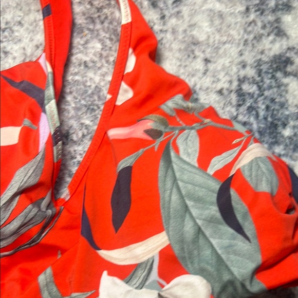 Athleta Red Floral Bikini Top - Picture 3 of 5
